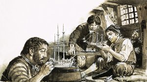 拿破仑战争中的法国战俘制作船模 作者 CL 道蒂