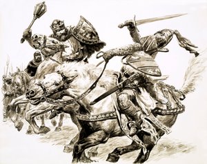 没有王国的国王，罗伯特-布鲁斯（纸面水粉画） 作者 CL 道蒂