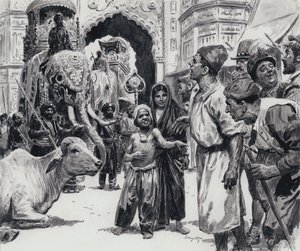 阅兵式（水粉画纸） 作者 CL 道蒂