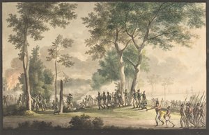 1807 年 8 月 31 日，保镖在 Classen 花园的袭击。 作者 克里斯托弗·威廉·埃克斯伯格