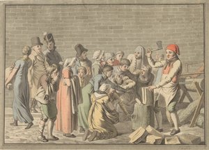 向穷人分发木柴 作者 Christoffer Wilhelm Eckersberg