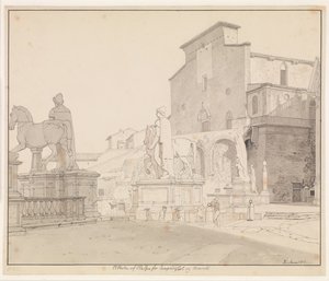 罗马坎皮多格里奥（Campidoglio）和阿拉科埃利圣玛丽亚（Santa Maria in Aracoeli）景观 作者 克里斯托弗·威廉·埃克斯伯格
