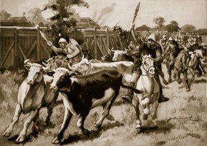 After the Battle of Ethandun (Edington), 878, illustration from 