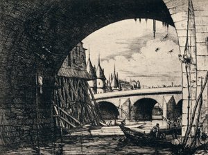 巴黎圣母院拱门，1915年 作者 CH梅里昂