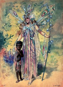 Titania，“仲夏夜之梦”的服装设计，由R. Courtneidge在曼彻斯特王子剧院制作