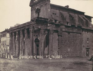 安东尼乌斯和福斯蒂娜的庙宇，米兰达的圣洛伦佐，罗马，1850年代。