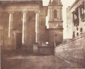 马耳他瓦莱塔圣保罗大教堂与钟楼，1846 年（照片）