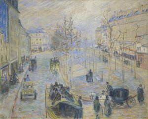 罗什乔亚大道（Boulevard Rochechouart），1880年 作者 卡米尔·雅各布·毕沙罗