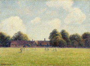 Hampton Court Green，1891 作者 卡米尔·雅各布·毕沙罗