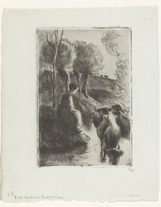 牧羊女与水边的奶牛
Vachère au bord de l