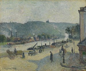 拉斐特广场，鲁昂，1883年 作者 卡米尔·雅各布·毕沙罗
