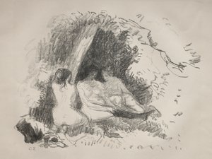 裸女c。 1896年。 作者 卡米尔·雅各布·毕沙罗