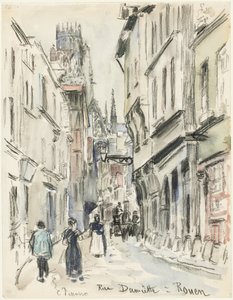 Rue Damiette，鲁昂，c。 1884年。 作者 卡米尔·雅各布·毕沙罗