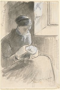 维修者c。 1881年。 作者 卡米尔·雅各布·毕沙罗