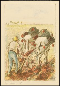 《犁》（Les Temps Nouveaux）的代表作《犁》，1901年 作者 卡米尔·雅各布·毕沙罗