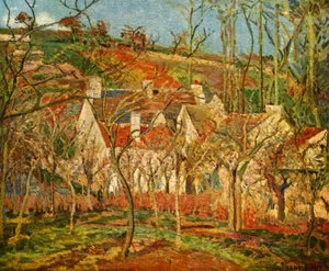 红色屋顶，1877年，1939年。 作者 卡米尔·雅各布·毕沙罗