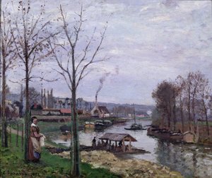 洗衣房，Pontoise Port-Marly，或The Wash-house，1872 作者 卡米尔·雅各布·毕沙罗