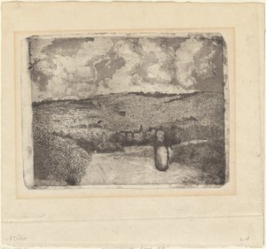 沿着乡村道路行走的女人 La Femme sur la Route, 1879. 作者 卡米尔·毕沙罗