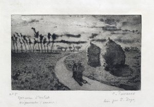 黄昏与磨石，1879年 作者 卡米尔·毕沙罗