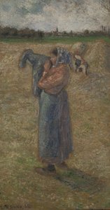 田野里的女人，1882年。 作者 卡米尔·毕沙罗