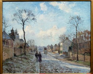 La route de Louveciennes Painting by Camille Pissarro (1830-1903) 1872 Sun. 0,6x0,73 m Paris, musee d
