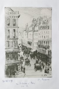 圣拉扎尔街，巴黎，1897年 作者 卡米尔·毕沙罗