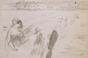 在蓬多瓦兹附近的田地里工作的收割机研究，1882年 作者 卡米尔·毕沙罗