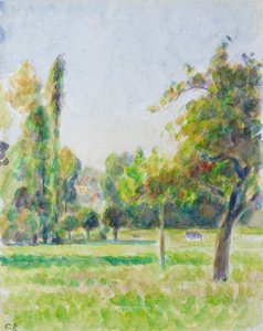 埃普特河畔埃拉尼的艺术家住宅的果园研究，约1890年 作者 卡米尔·毕沙罗