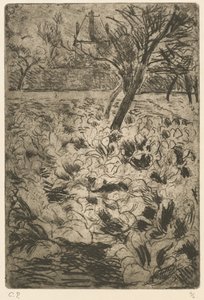 白菜地 Le champ de choux, 约1880年。 作者 卡米尔·毕沙罗