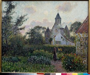 比利时诺克教堂 Camille Pissarro (1830-1903) 绘画，1894 年 0,54 x 0,65 m 巴黎，奥赛博物馆 作者 卡米尔·雅各布·毕沙罗