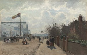 水晶宫，1871年。 作者 卡米尔·毕沙罗