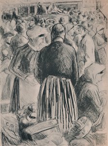 蓬图瓦兹市场，1895年，1946年 作者 卡米尔·雅各布·毕沙罗