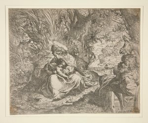 在飞往埃及的航班上休息 作者 卡米洛·普罗卡西尼（Camillo Procaccini）