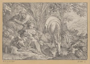 飞往埃及途中的休息 作者 卡米洛·普罗卡西尼（Camillo Procaccini）