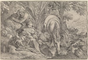 逃往埃及的其余部分 作者 卡米洛·普罗卡西尼（Camillo Procaccini）