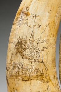 粉角，刻有魁北克地区圣劳伦斯河的地图，约1759年