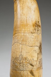 粉角，刻有魁北克地区圣劳伦斯河地图，约1759年（角）（另见997377-79）