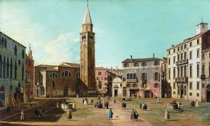 坎普·圣天使教堂（Campo SantAngelo），威尼斯，1730年代。 作者 乔瓦尼·安东尼奥运河（Canaletto）