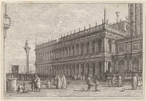 La libreria.V.，在1742年或之前。 作者 卡纳莱托