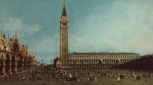 威尼斯圣马可广场（Piazza San Marco），威尼斯，1742-1745年 作者 乔瓦尼·安东尼奥运河（Canaletto）