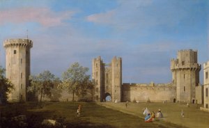 沃里克城堡，外院东边，1752年 作者 乔瓦尼·安东尼奥运河（Canaletto）