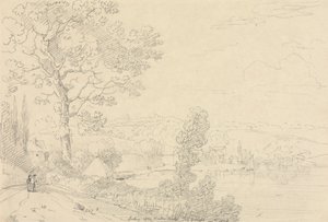 1828 年 8 月，怀特岛，眺望伍顿桥 作者 船长托马斯黑斯廷斯