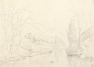 从桥上看吕达尔小屋，1836 年 2 月 8 日 作者 船长托马斯黑斯廷斯