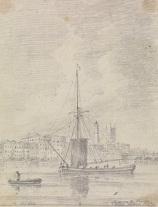 伦敦桥附近泰晤士河上的船只，1816 年 10 月 作者 船长托马斯黑斯廷斯