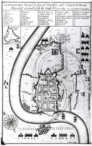 伦敦德里将军由汉密尔顿将军和康拉德罗森，由J. Sturt雕刻，1689年 作者 阿奇博尔德·麦卡洛克船长