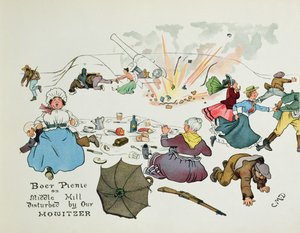 1900年，来自“莱迪史密斯联盟”的我们的榴弹炮扰乱了中山的波尔野餐