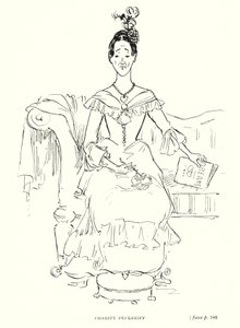 Dickens character: Charity Pecksniff (litho)