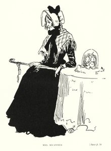 狄更斯人物：米考伯夫人（石版画）