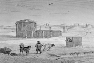 Eskimaux House，由冰建造，Igloolik，1822年，来自“1821年至22-23年间在大西洋至太平洋发现西北通道的第二次航行期刊”，由William撰写 作者 乔治·弗朗西斯·里昂上尉