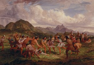1851年，在苏族印第安人中间打球